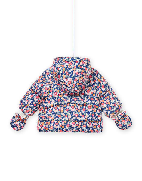 Piumino con stampa con cappuccio e muffole PIFLODOU / 22WG09F1D3EC220