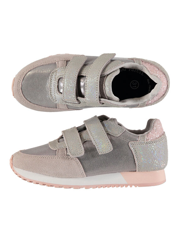 Sneakers da città bimateriale bambina FFBASGI / 19SK3531D3F954