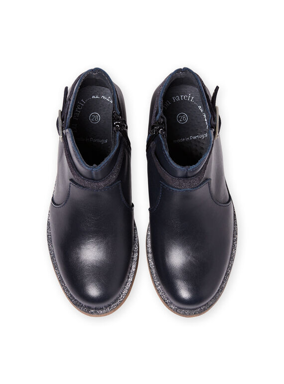 Stivaletti navy in pelle bambina MABOOTREP / 21XK3552D0D070