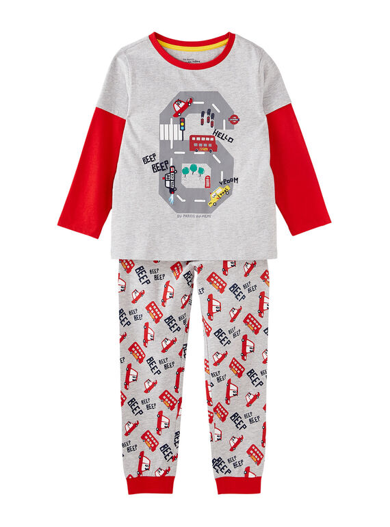 Pigiama grigio melange Londra bambino JEGOPYJLON / 20SH12C5PYJ943