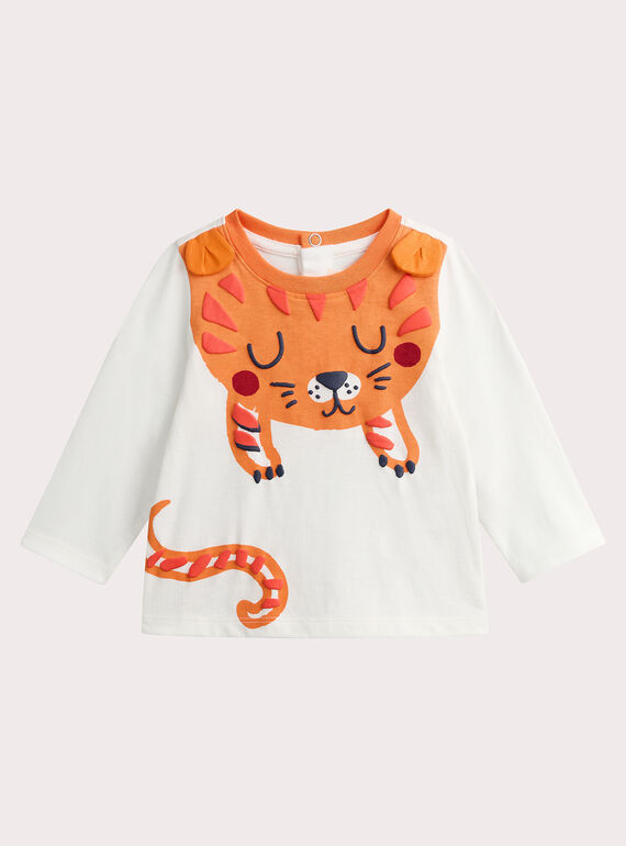 T-shirt con tigre decorativa per neonato VUKOTEE2 / 24WG1031TML001