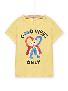 T-shirt vaniglia con motivo arcobaleno fantasia bambino NOLUTI3 / 22S902P4TMC114