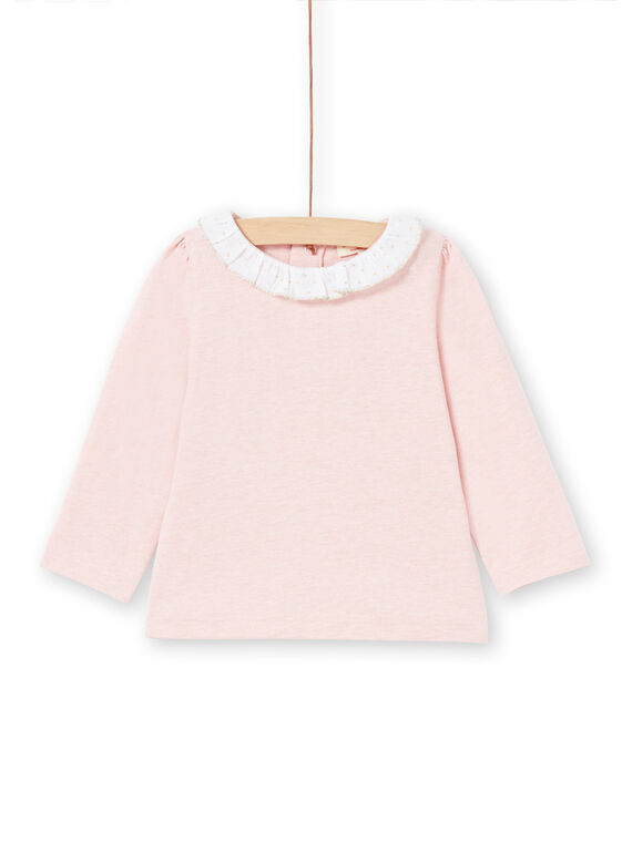 T-shirt rosa e bianca neonata MIJOBRA2 / 21WG0914BRAD314