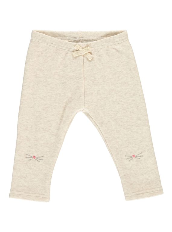 Baby girls' fleece leggings DIJOPAN2 / 18WG0938PANA010