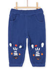 Pantaloni blu majorelle con motivo zebra RUNAUPAN3 / 23SG10N3PANC231