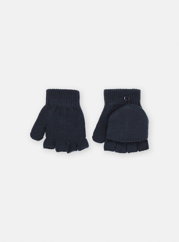 Mezziguanti-muffole cannella e rossi con motivo coccodrillo SYOGROGAN1 / 23WI0292GAN705