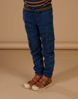 Pantaloni in tela a tinta unita blu POJOPAMAT3 / 22W902B3PANC202