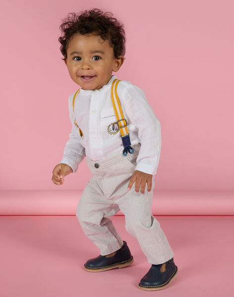Pantaloni beige con bretelle amovibili RUNEOPAN / 23SG10O1PANI818