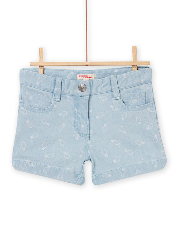 Shorts denim chiaro bambina NAJOSHORT4 / 22S901C1SHOP272