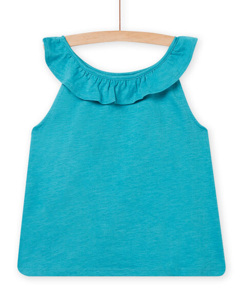 Canottiera blu celadon bambina NAJODEB4 / 22S901C5DEB204