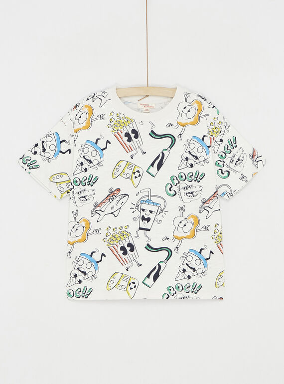 T-shirt ecrù con stampa fantasia SOLINTI2 / 23W902H1TMC632