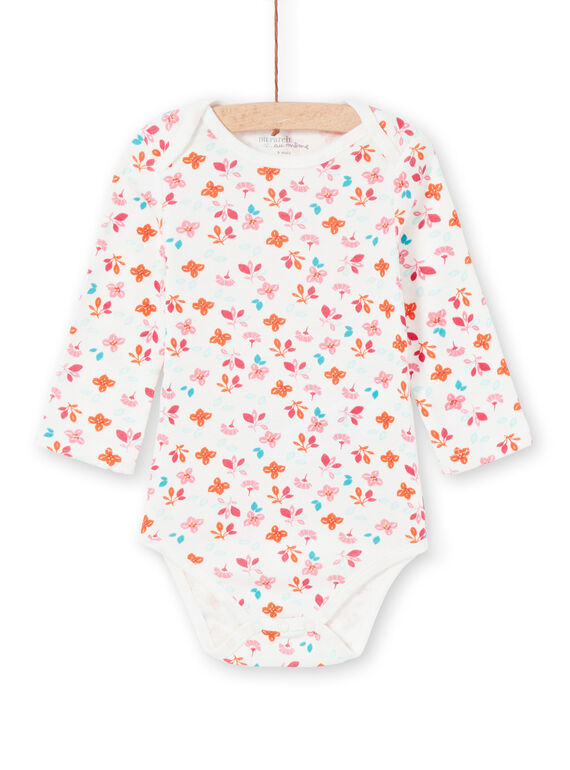 Body corredo bambina maniche lunghe stampa a fiori LEFIBODBOU / 21SH1327BDL001