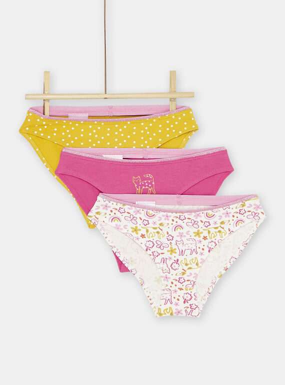 Set 3 slip multicolore bambina SEFALOTCAT / 23WH1163D5L000