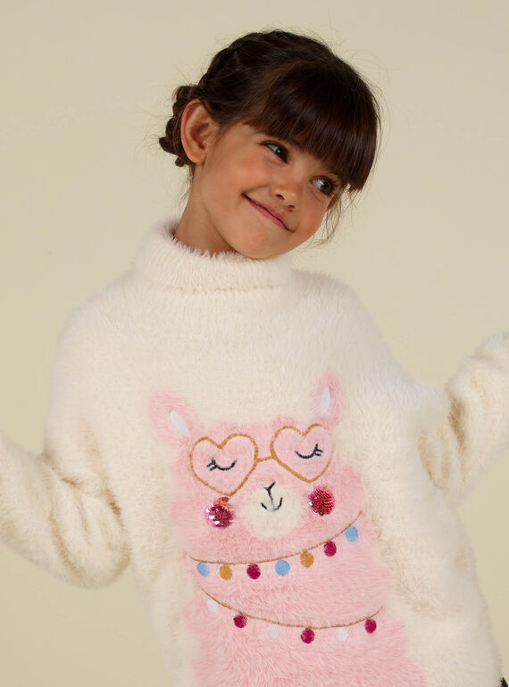 Maglia collo alto in piuma bambina MAHIPULL / 21W901U1PUL003