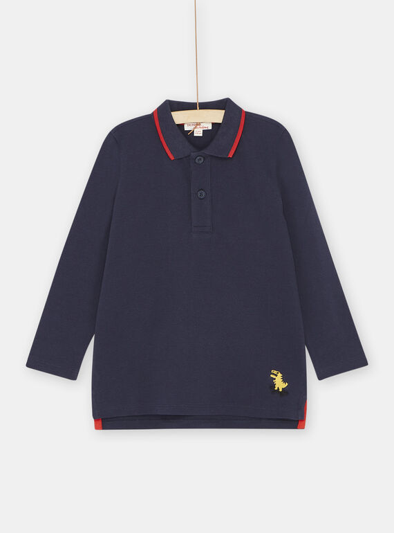 Polo navy con ricamo dinosauro bambino SOJOPOL1 / 23W902B2POL705