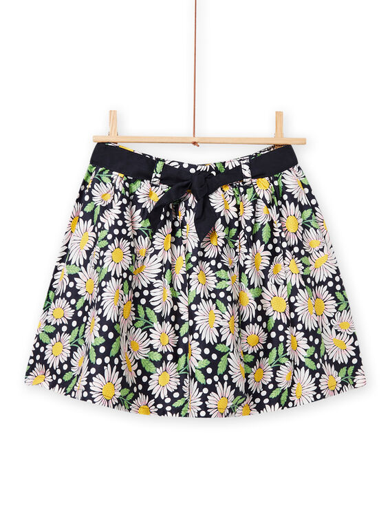 Gonna nera con stampa a fiori bambina NASOJUP2 / 22S901Q2JUPC243