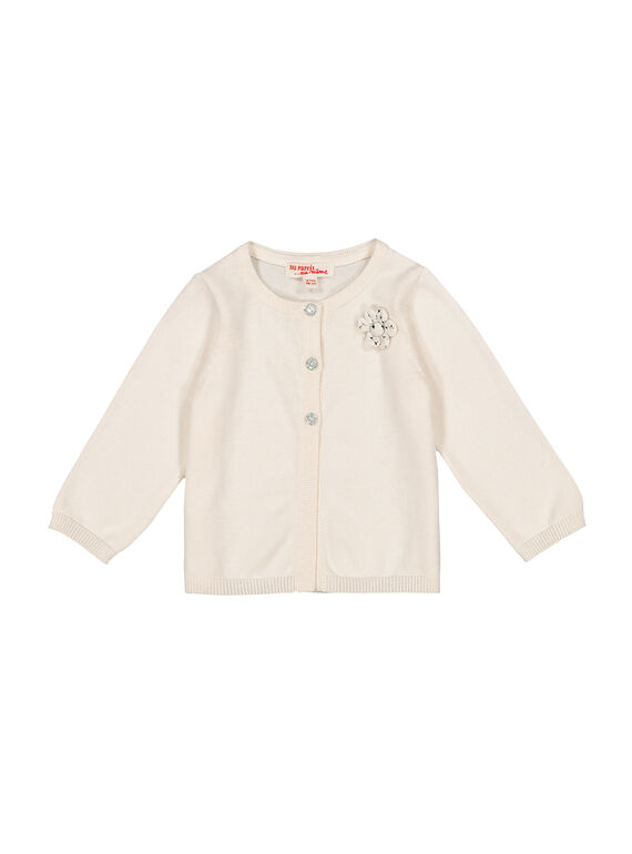 Cardigan bianco neonata FIJOCAR1 / 19SG0931CAR001