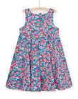 Abito blu e rosa con stampa a fiori RABLEROB1 / 23S90133ROB001