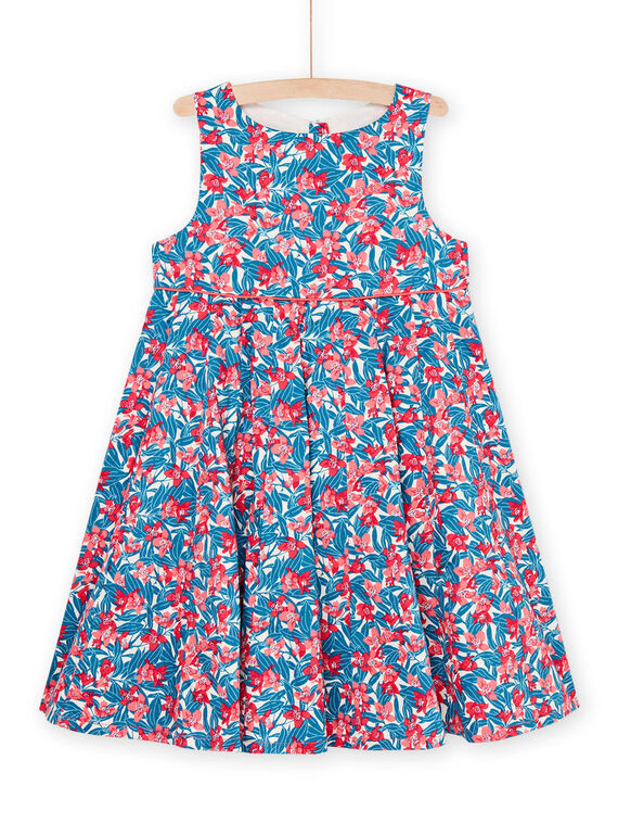Abito blu e rosa con stampa a fiori RABLEROB1 / 23S90133ROB001