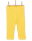 Leggings a costine giallo neonata NYIJOLEG3 / 22SI0962CALB105