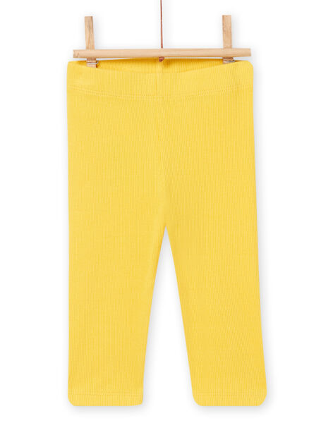 Leggings a costine giallo neonata NYIJOLEG3 / 22SI0962CALB105
