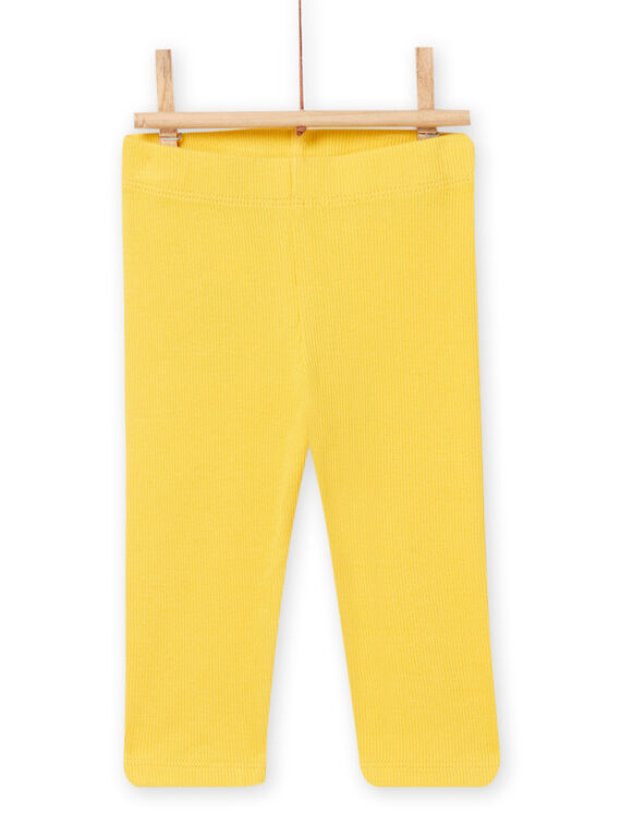 Leggings a costine giallo neonata NYIJOLEG3 / 22SI0962CALB105