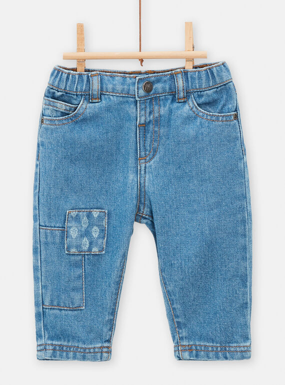 Jeans neonato chiari con motivo patchwork TUDEJEAN / 24SG10J1JEAP272