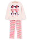 Pigiama t-shirt e pantaloni in velluto con stampa occhiali PEFAPYJSUN / 22WH1134PYJ307