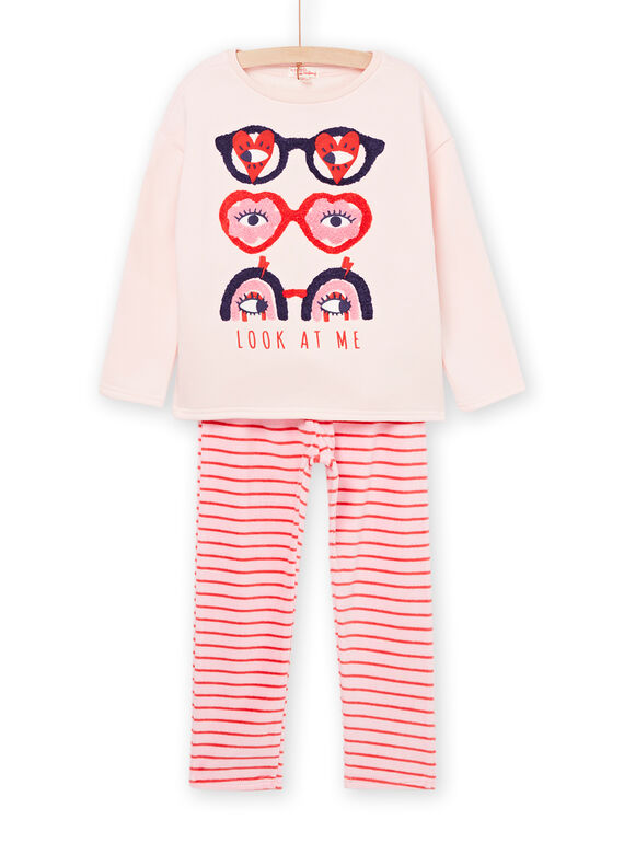 Pigiama t-shirt e pantaloni in velluto con stampa occhiali PEFAPYJSUN / 22WH1134PYJ307