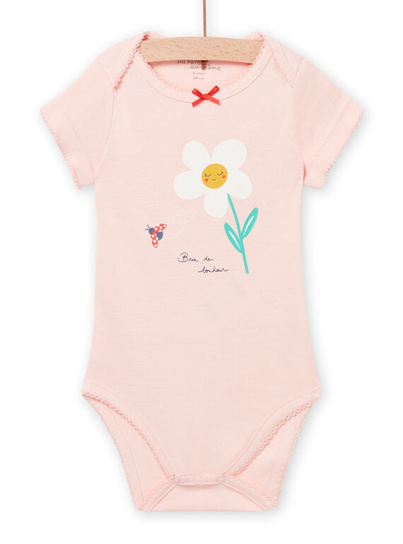 Body rosa motivo margherita neonata NEFIBODPAQ / 22SH13I2BDLD310