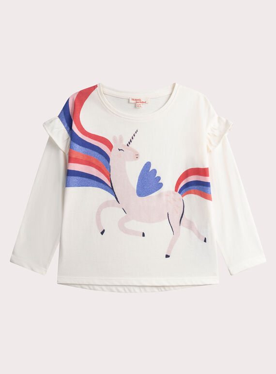 T-shirt écru con volant sulle maniche WAKATEE1 / 25S90131TML001
