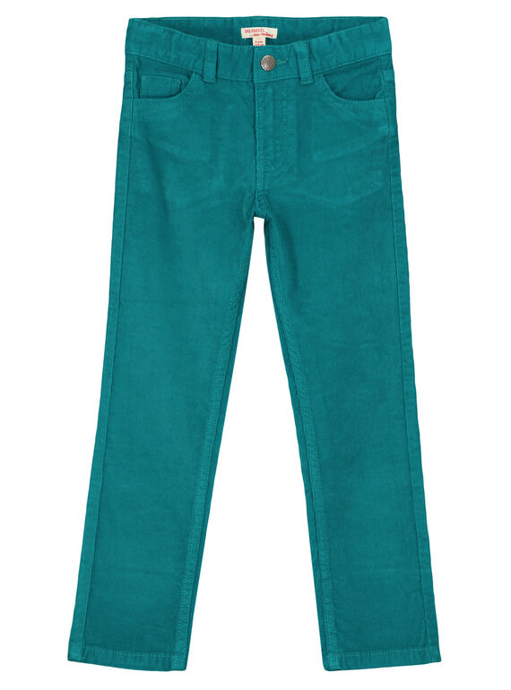 Pantaloni in Velluto Petrolio Regular GOJOPAVEL5 / 19W902L2D2BG617