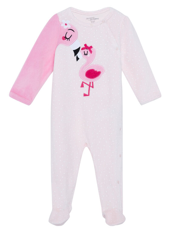 Tutina neonata in velluto rosa JEFIGREFLAM / 20SH13C2GRED310