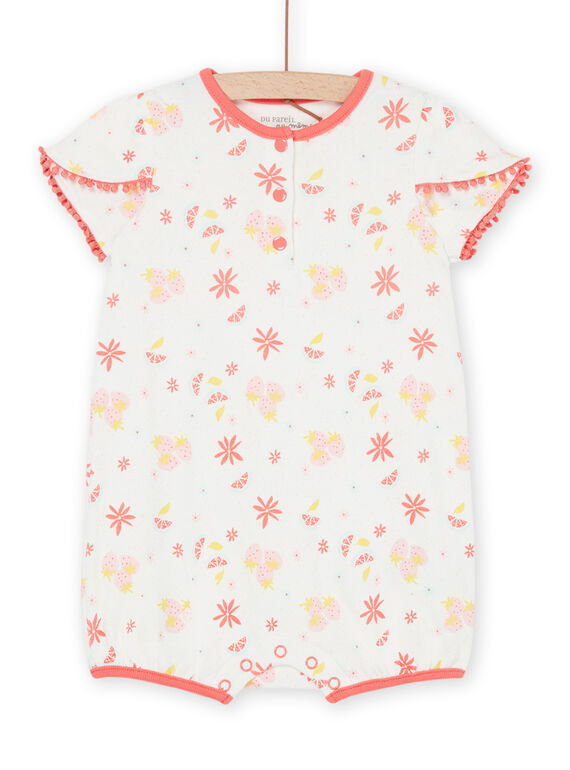 Tutina ecrù con stampa fiori REFIGREFRU / 23SH13H5GRE001