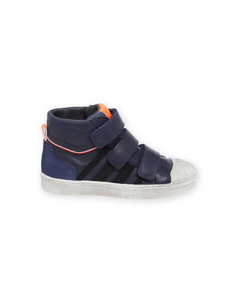 Sneakers alte in pelle navy POBASMAR / 22XK3672D3P070