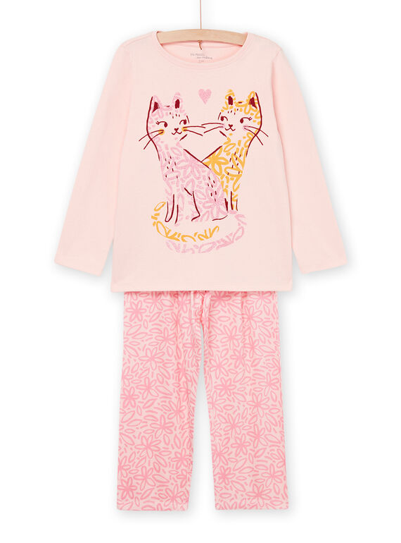 Pigiama con motivo gatti e stampa fiori REFAPYJCAT / 23SH11D7PYJ321