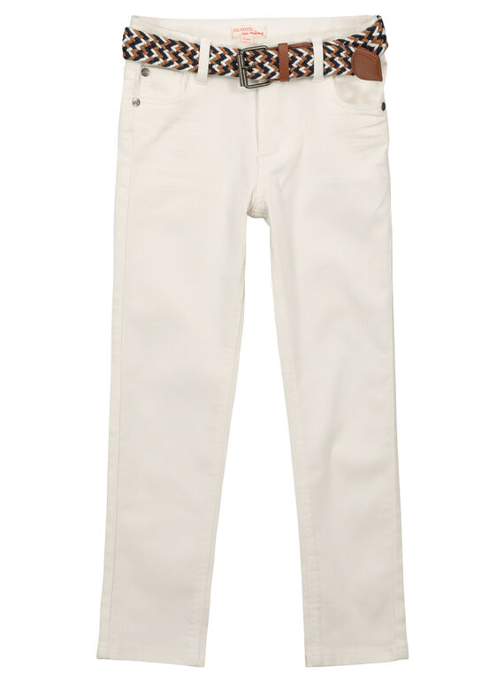 Jeans bianchi con cintura bambino FOJOUPAN1 / 19S902T1PAN000