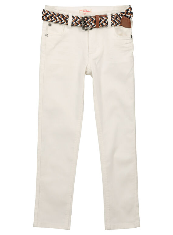 Jeans bianchi con cintura bambino FOJOUPAN1 / 19S902T1PAN000