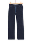 Pantaloni in velluto con elastico in vita PORHUPAN2 / 22W902Q2PAN716
