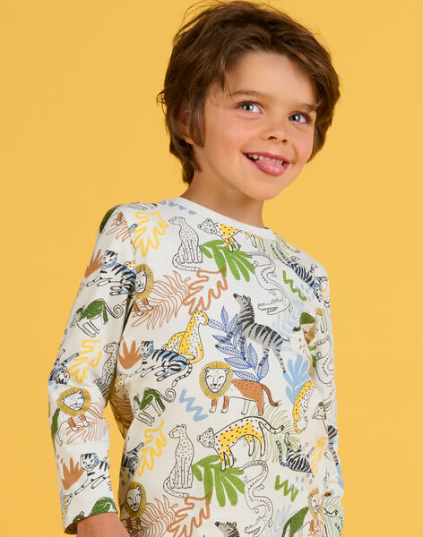 T-shirt con stampa giungla POMOTEE1 / 22W902N4TMLJ925
