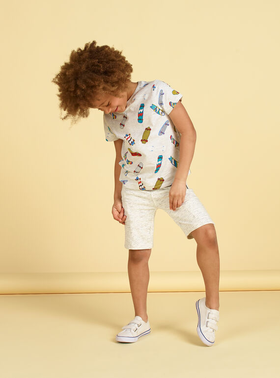 T-shirt grigio melange e blu - Bambino LOPOETI1 / 21S902Y2TMCJ920