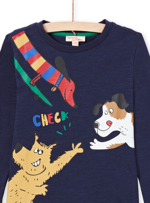 T-shirt navy bambino MOMIXTEE5 / 21W902J4TML717