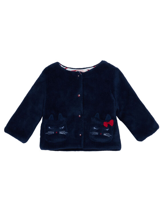 Cardigan in finta pelliccia neonata JIGRACAR1 / 20SG09E2CAR070
