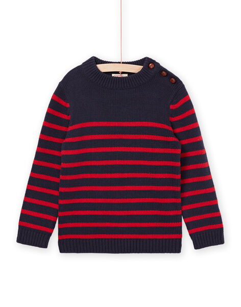Maglia blu notte a righe rosse. POJOPUL3 / 22W902D3PUL705