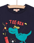 T-shirt blu notte con motivo T-rex giocatore di golf bambino NOJOTI8 / 22S902C1TMC705