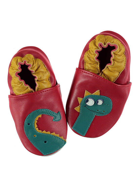 Babbucce drago pelle morbida rossa neonato GNGDRAGON / 19WK38Z3D3S050