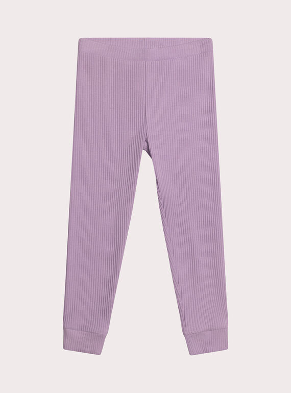 Leggings lilla per bambina XYAJOLEG4 / 25WI01E1CALH707