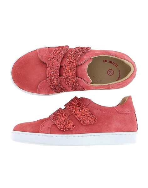 Girls' leather city trainers CFTENPINK / 18SK35W1D3G030