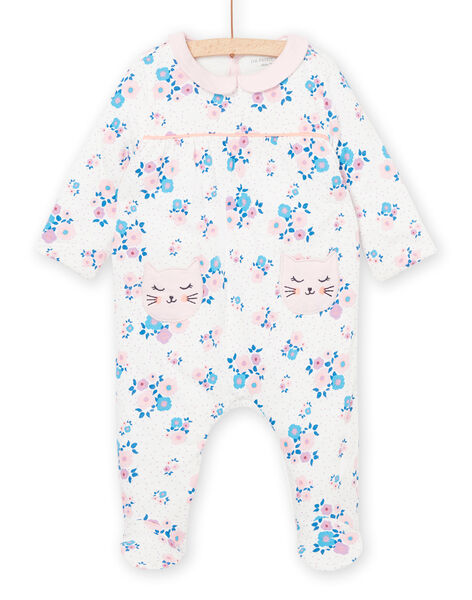Tutina con stampa a fiori e gatti PEFIGREAOP / 22WH1326GRE001