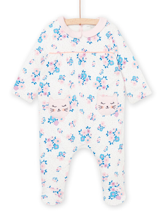 Tutina con stampa a fiori e gatti PEFIGREAOP / 22WH1326GRE001